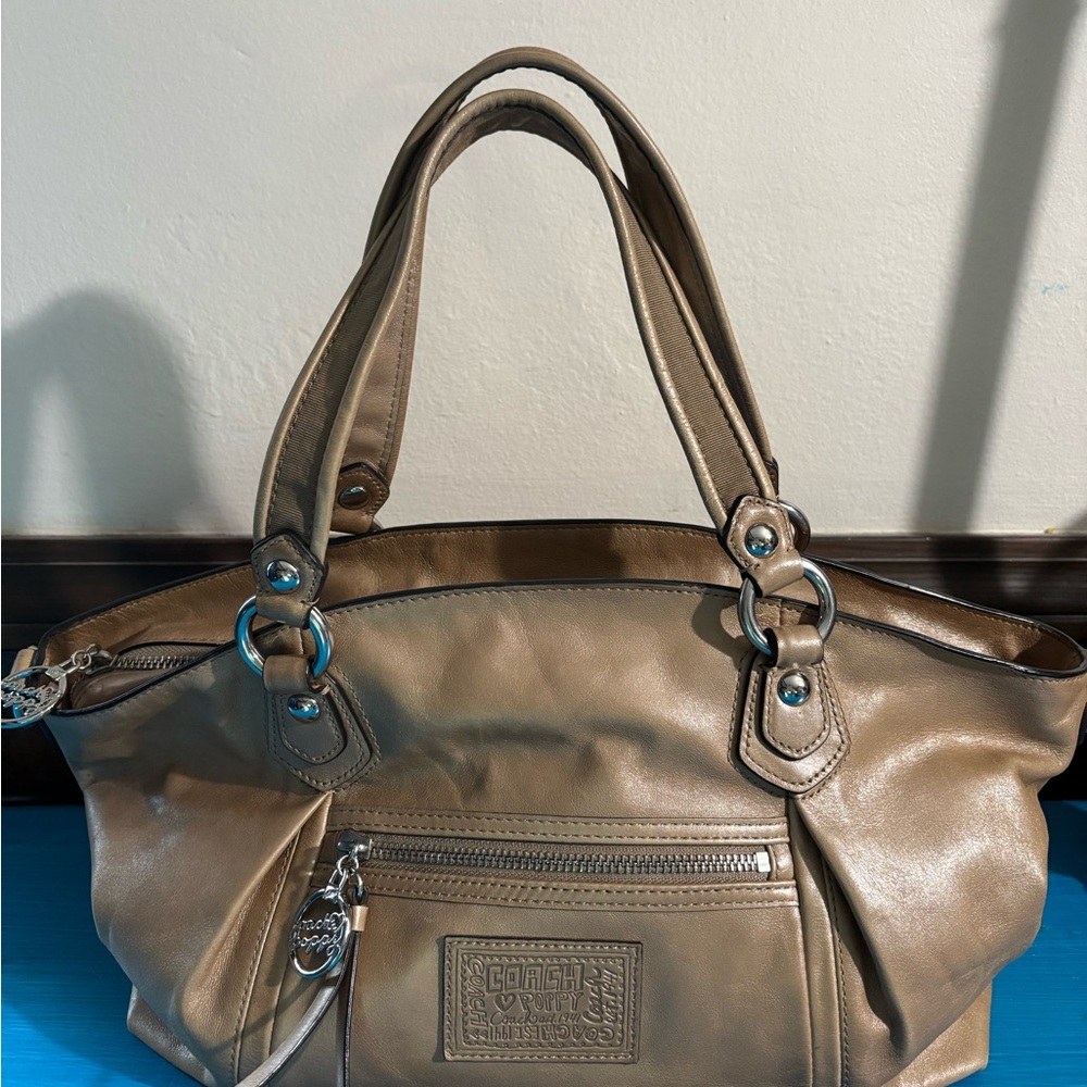 COACH 16285 POPPY ROCKER SOFT LEATHER SATCHEL BAG Y2K Stardust Pre-owned